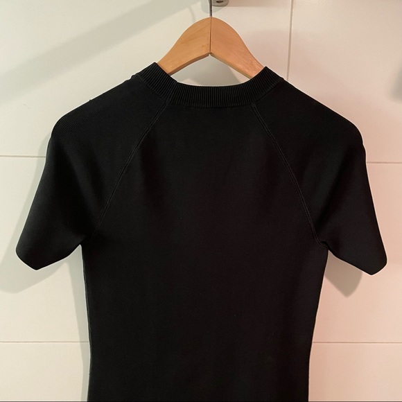 T by Alexander Wang black ribbed knit dress - Picture 4 of 6
